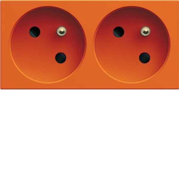 Dble sock trunk gallery 2P+E 16A orange image 1