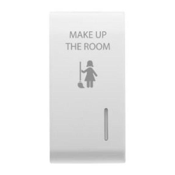 INTERCHANGEABLE BUTTON KEY - WITH DIFFUSER - MUR - 1 MODULE - SATIN WHITE - CHORUSMART image 1