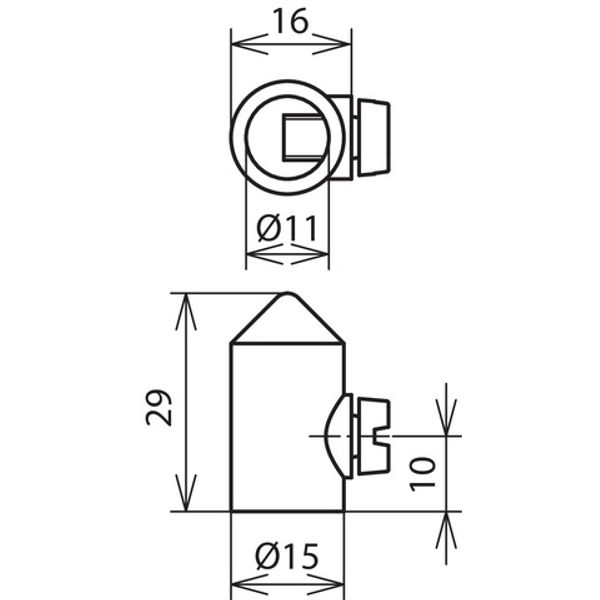 Air-termination rod D 15mm  L 29mm  ZDC image 2