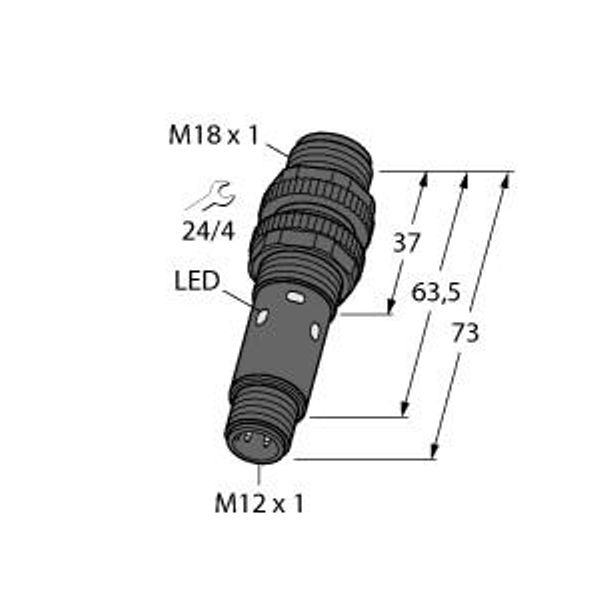 Photoelectric Sensor Opposed Mode Sensor (Emitter)   M18-3NAES-Q8 image 2