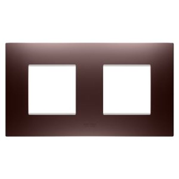 EGO INTERNATIONAL PLATE - IN PAINTED TECHNOPOLYMER - 2+2 MODULES HORIZONTAL - COPPER - CHORUSMART image 1