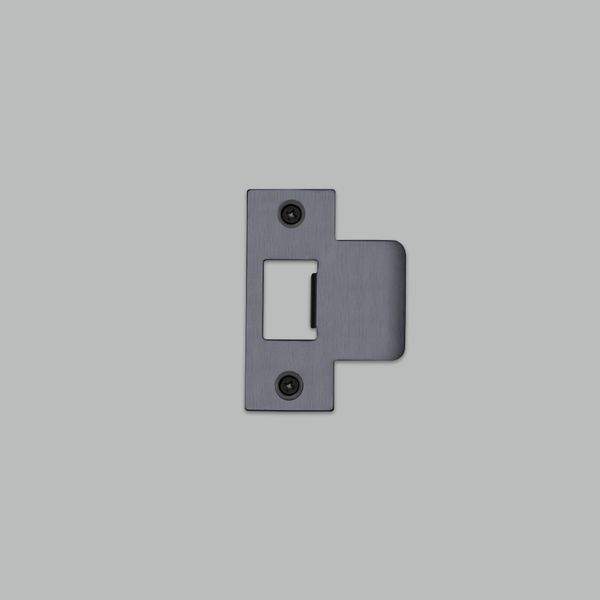 STRIKE PLATE KIT / T SHAPED / 54 MM DOOR / GUN METAL image 1
