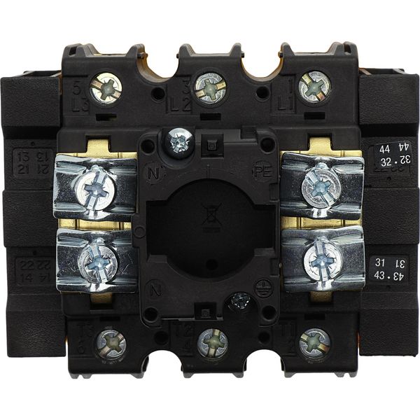 P3-63/EA/SVB/2HI11 Main switch, P3, 63 A, flush mounting, 3 pole, 2 N/O, 2 N/C, Emergency switching off function, With red rotary handle and yellow locking ring image 32