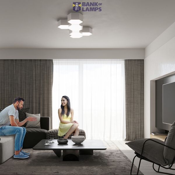 CEILING LAMP SUNDE 11 WHITE E27 2X60W IP20 image 7
