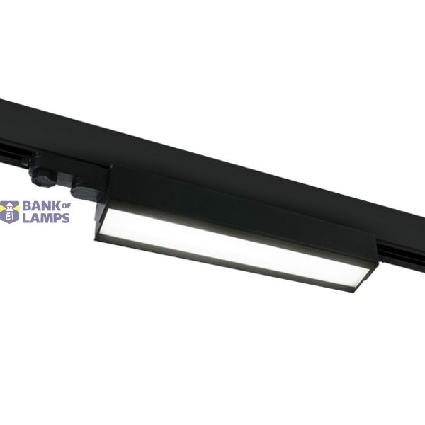 BLACK 40W CW TRACK LIGHT ADJUSTABLE 230V image 1