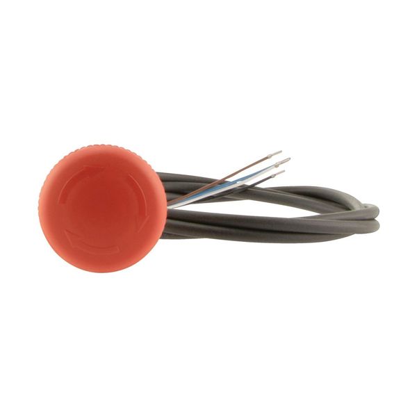 C22-PVT-K02-P65 Emergency stop/emergency switching off pushbutton, Mushroom-shaped, 38 mm, Turn-to-release function, 2 NC, Cable (black) with non-terminated end, 4 po image 7