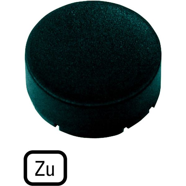 M22-XDH-S-D2 Button plate, raised black, TO image 2