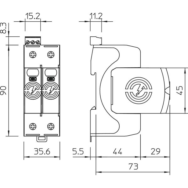 V50-1+NPE+FS-320 CombiController V50 1-pole with NPE + RS 320V image 2