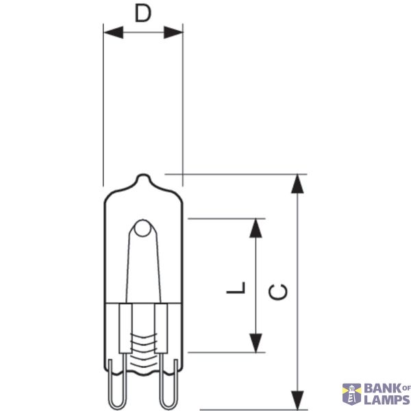 High voltage halogen lamp Philips MV Click 29W G9 230V CL 1CT image 4