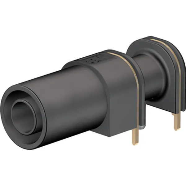 4 mm socket, solder connection, CAT III, black, 66.9040-21 image 1