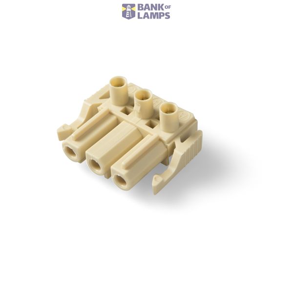 Coupler 3-p socket, beige image 3