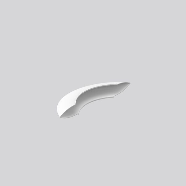 Replacement glass, moulded glass L 595 B 170 H 75 colour: white image 1