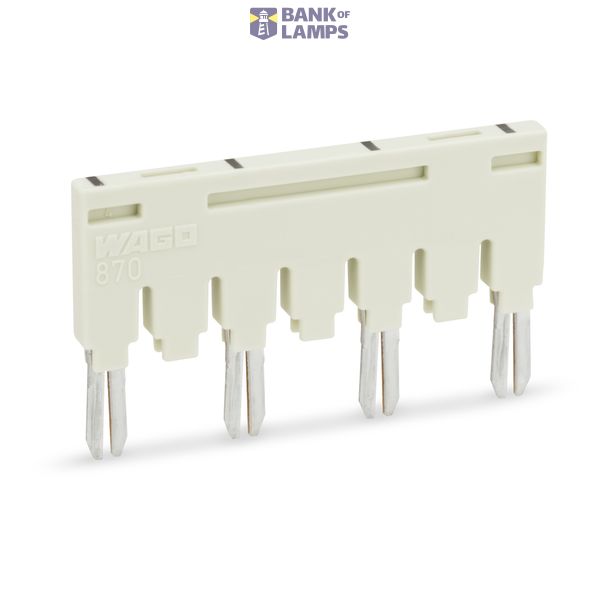 Ready-made push-in type jumper bar;insulated;3-way (1-3-5);light gray image 1