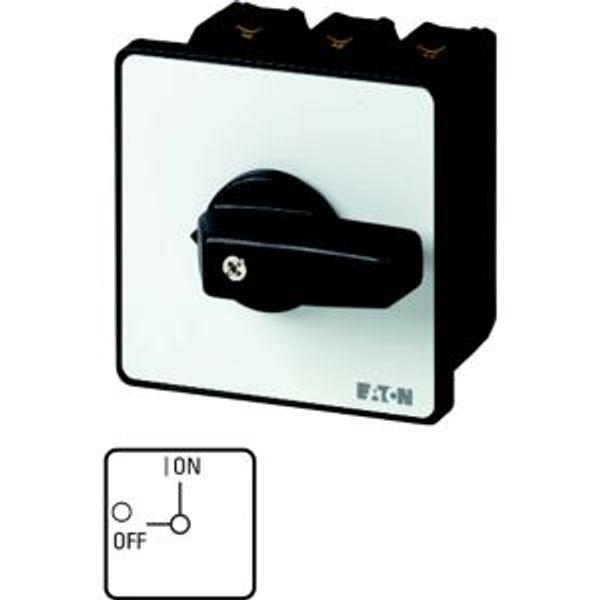 P3-100/E On-Off switch, P3, 100 A, flush mounting, 3 pole, with black thumb grip and front plate image 4