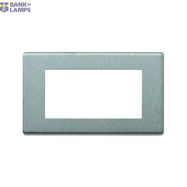 Cover plate for operating light scenes for 6 scenes, stainless steel, brushed image 1