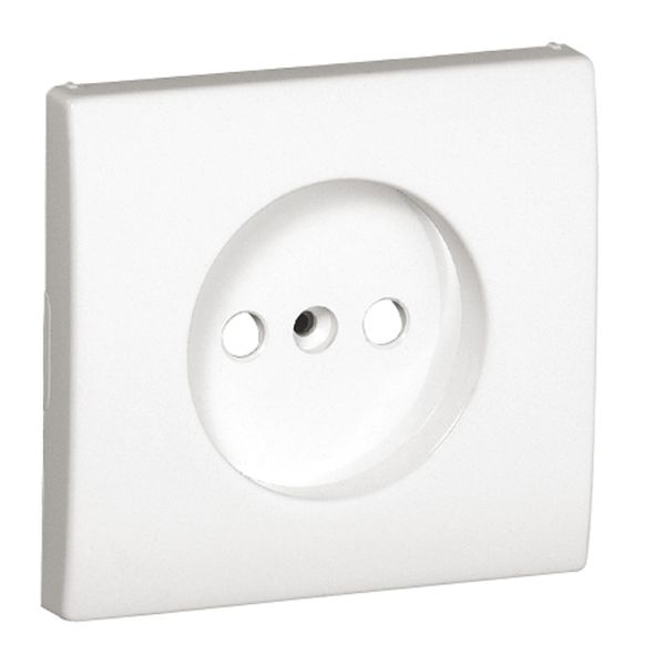 COV PLAT F/SINGLE PHASE SOCKET WHITE image 1