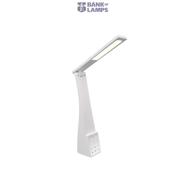 Linus LED table lamp white rechargeable with bluetooth speaker image 1