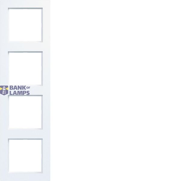 Cover frame 4-way, A.1, matte light white image 1