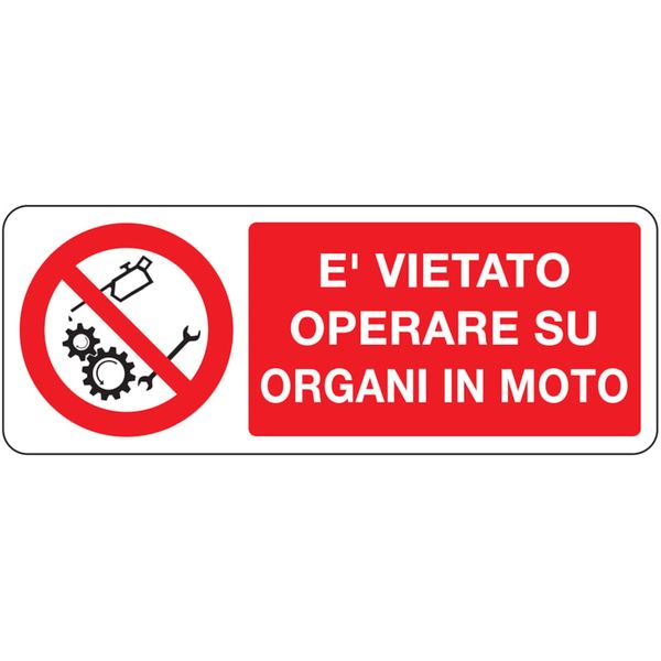 Adhesive prohibition sign - 330x125 mm image 1