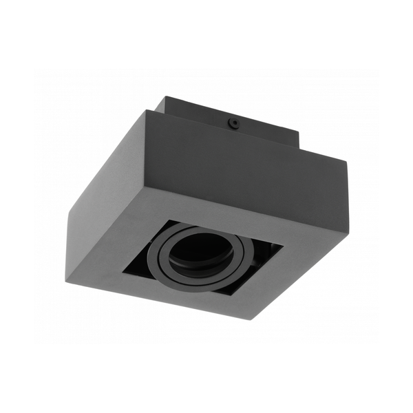 Ceiling fixture ASTER, AC220-240V, 50/60 Hz, GU10, max.20W , IP20, aluminum, single, black image 1