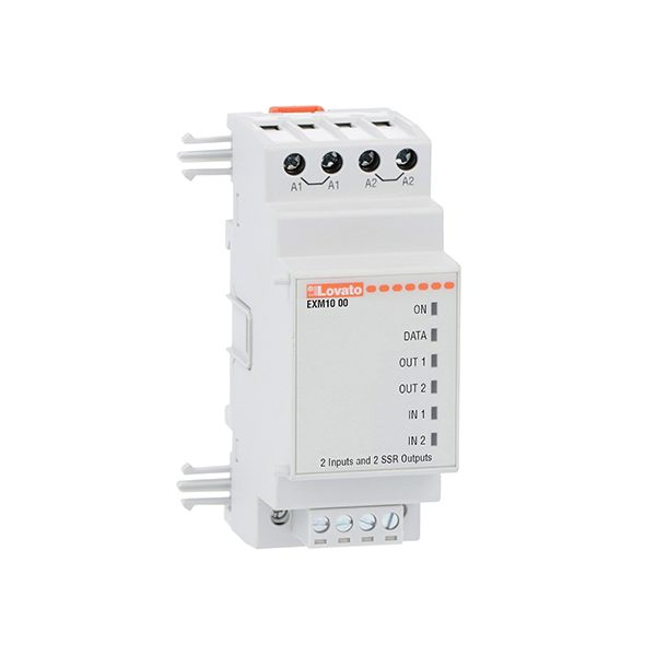 Expansion module EXM series for modular products, 2 digital inputs and 2 static outputs, opto-isolated image 1