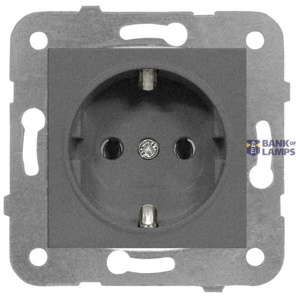 Socket outlet, anthracite, cage clamps image 1