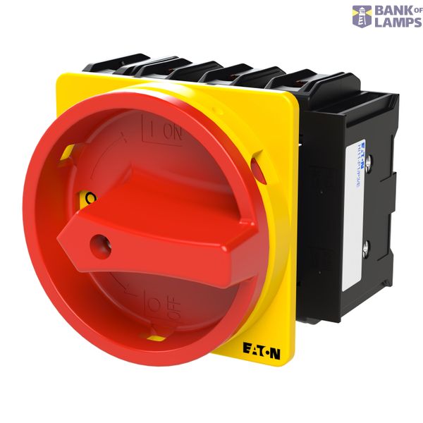 P3 Main switch, 80 A,Flush mounting, 4 pole, Form EA/SVB, Red, Door co image 1