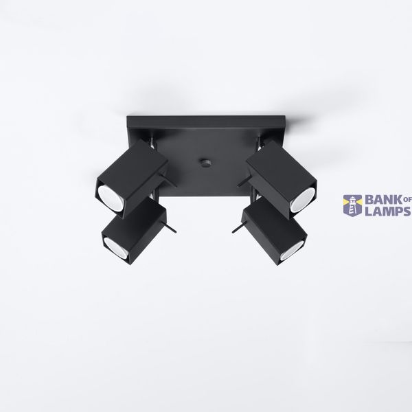 CEILING LAMP MERIDA 4 BLACK GU10 4X40W IP20 image 4