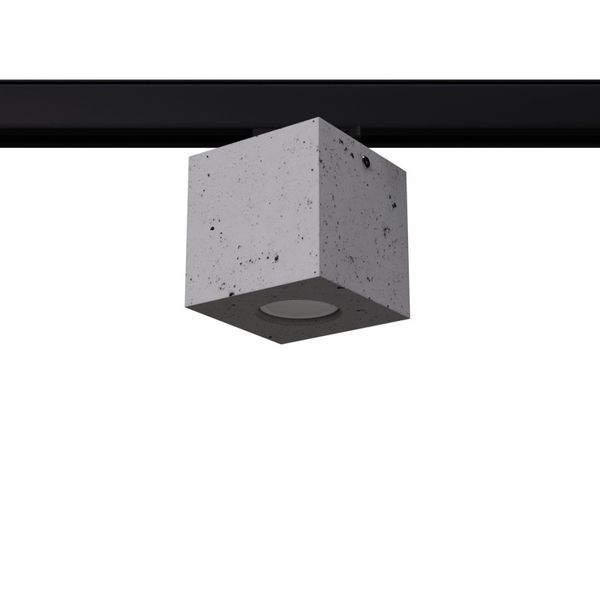 3-PHASE QUAD RAIL CEILING LAMP CONCRETE GU10 BLACK image 1