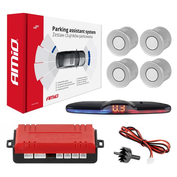 Parking assistant system MAX LED 4 sensor silver image 1