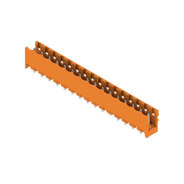 PCB plug-in connector, male header, open side, THT solder connection, 5.08 mm, Number of poles: 16, 180°, Solder pin length (l): 3.2 mm, tinned, orange, Box image 2