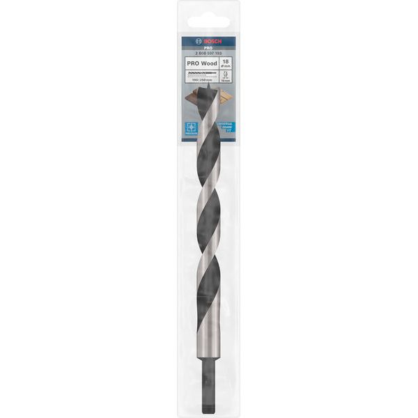 Machine wood drill bit, M-tip 18 x 250 mm, d 10 mm image 1