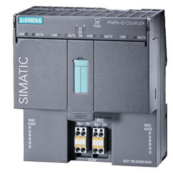 *** Spare part *** SIMATIC DP, PN/PN coupler Coupling module for connecting two PROFINET networks Transmission via PROFIsafe Redundant current infeed image 1