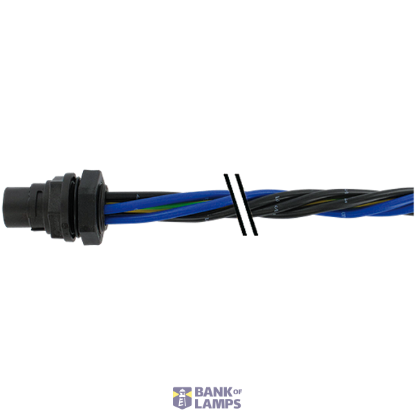 MQ15 male 0° with cable 600V AC type 3 PVC 4x2.5 bk UL/CSA 0.6m image 2