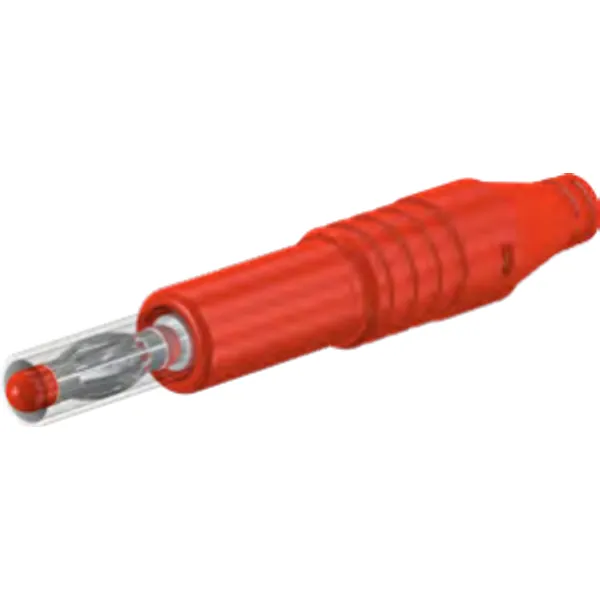 4 mm plug, solder connection, 2.5 mm², CAT II, red, 64.2010-22 image 1