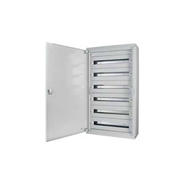 BP-O-400/4-C-W Surface-mount service distribution board with three-point turn-lock, including DIN rails, front plate with 45-mm cutout, W = 400 mm, H = 460 mm image 4