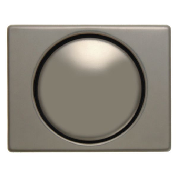 Center with button for dr. dimmer/potmeter, berker Arsys, aluminum (bronze) image 1