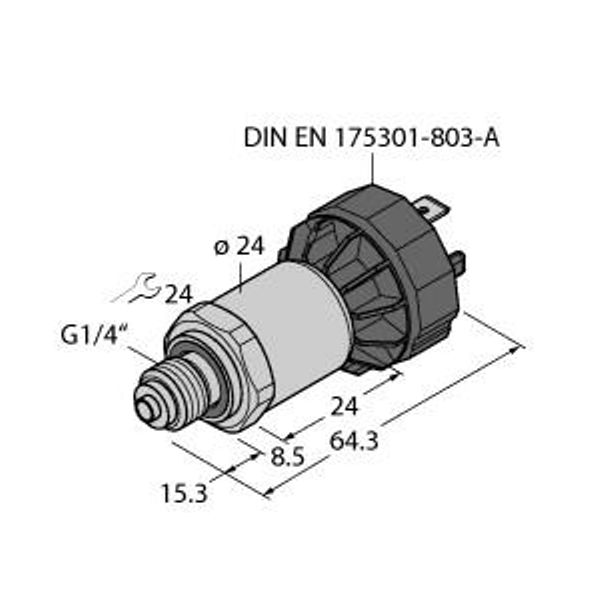 Pressure Transmitter With Current Output (2-Wire)   PT1A-1040-I2-DA91 image 1