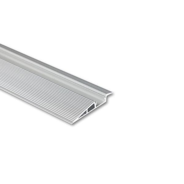 Step-on aluminum profile BC 57x9mm without diffuser 2m image 1
