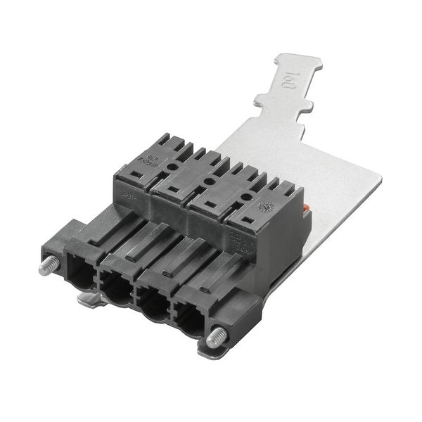 PCB plug-in connector, male plug, 7.62 mm, Number of poles: 4, 180°, PUSH IN with actuator, Tension-clamp connection, Clamping range, max. : 2.5 mm², Box image 1
