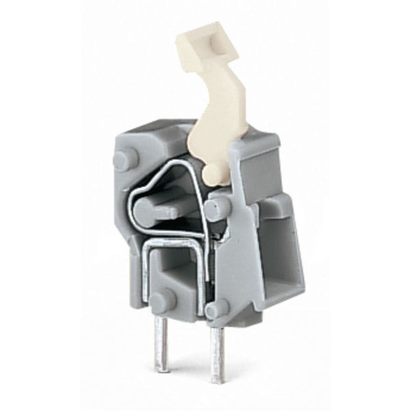 Stackable PCB terminal block push-button 2.5 mm² light gray image 3