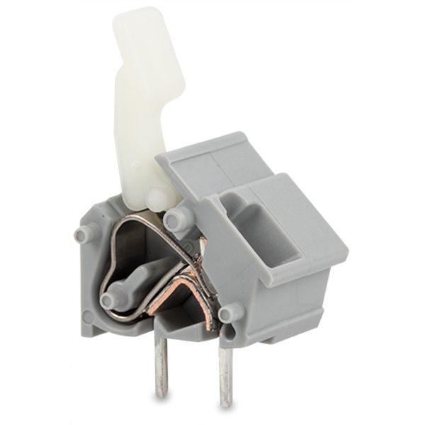 Stackable PCB terminal block finger-operated levers 2.5 mm² gray image 2
