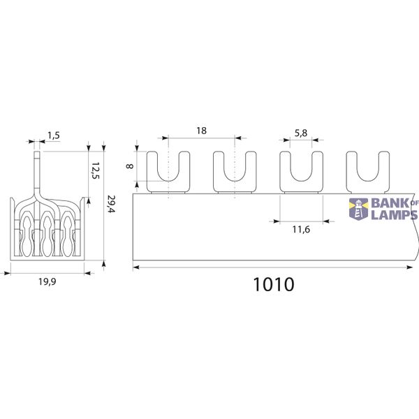 S564F10 S56-4F-10 power rail image 2