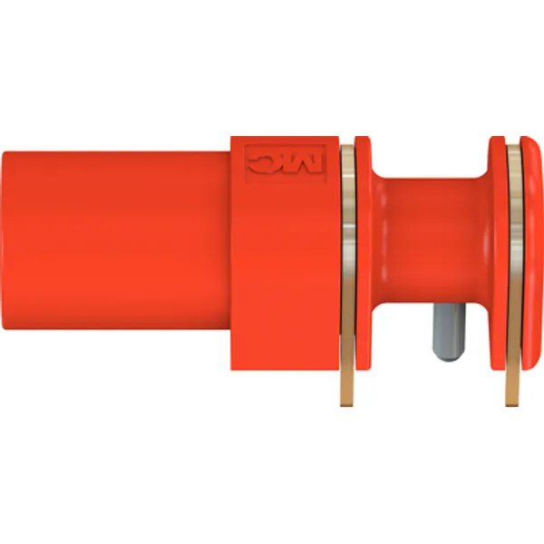 4 mm socket, solder connection, CAT III, red, 66.9040-22 image 1