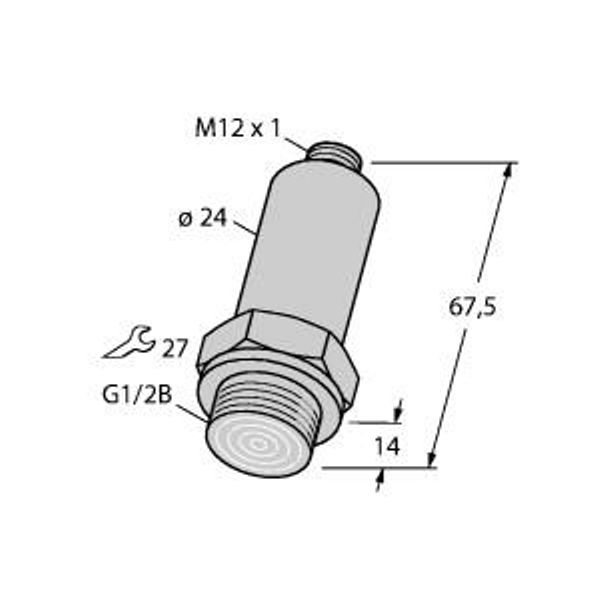 Pressure Transmitter, Front-Flush With Current Output (2-Wire)   PT400R-29-LI3-H1140 image 1