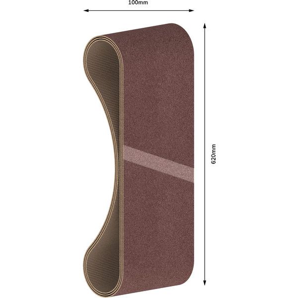 3-piece X440 sanding belt set 100 x 620 mm, 60 image 2
