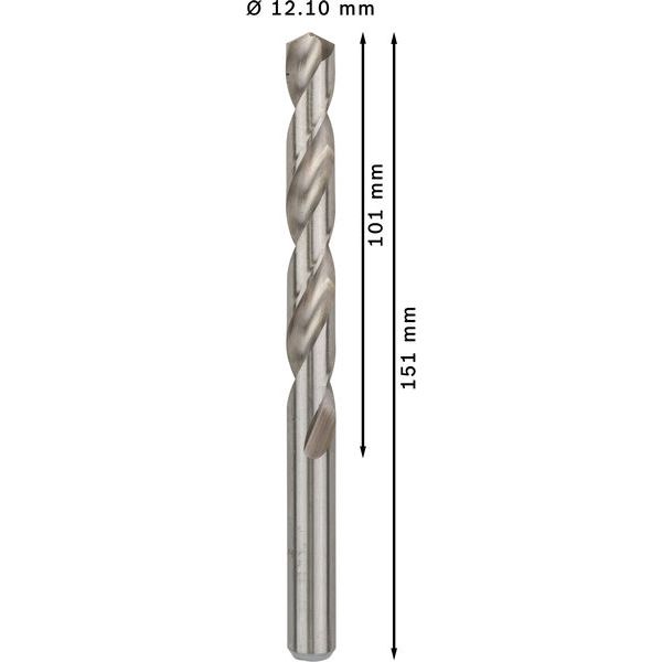 Metal drill bits HSS-G, DIN 338 12,1 x 101 x 151 mm 5 pcs. image 2
