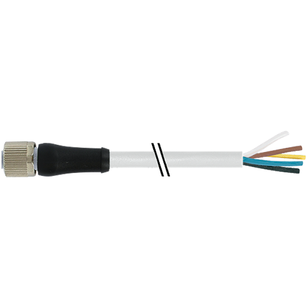 M12 Power male 0° / female 0° L-cod. PUR 5x2.5 gy UL/CSA+drag ch. 20m image 1