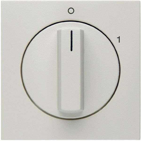 Cover. for rotary switch. birch S.1/B.3/B.7, polar white glz. image 1