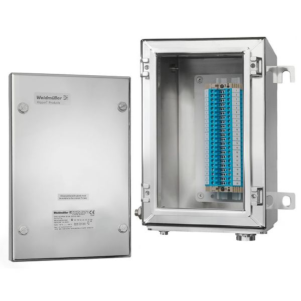 Klippon TB (Terminal Box), Terminal Box, stainless steel enclosure, Height: 229 mm, Width: 152 mm, Depth: 133 mm, Gland plates: Bottom, Material: Stainless steel 1.4404 (316L), electropolished, silver image 1